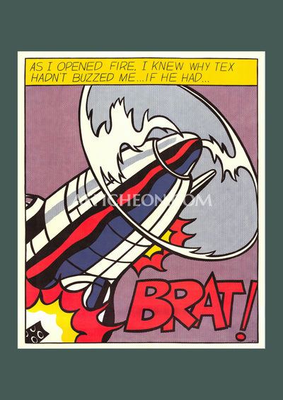 Roy Lichtenstein: 'As I Opened Fire' 1983 Offset-lithograph Triptych Set