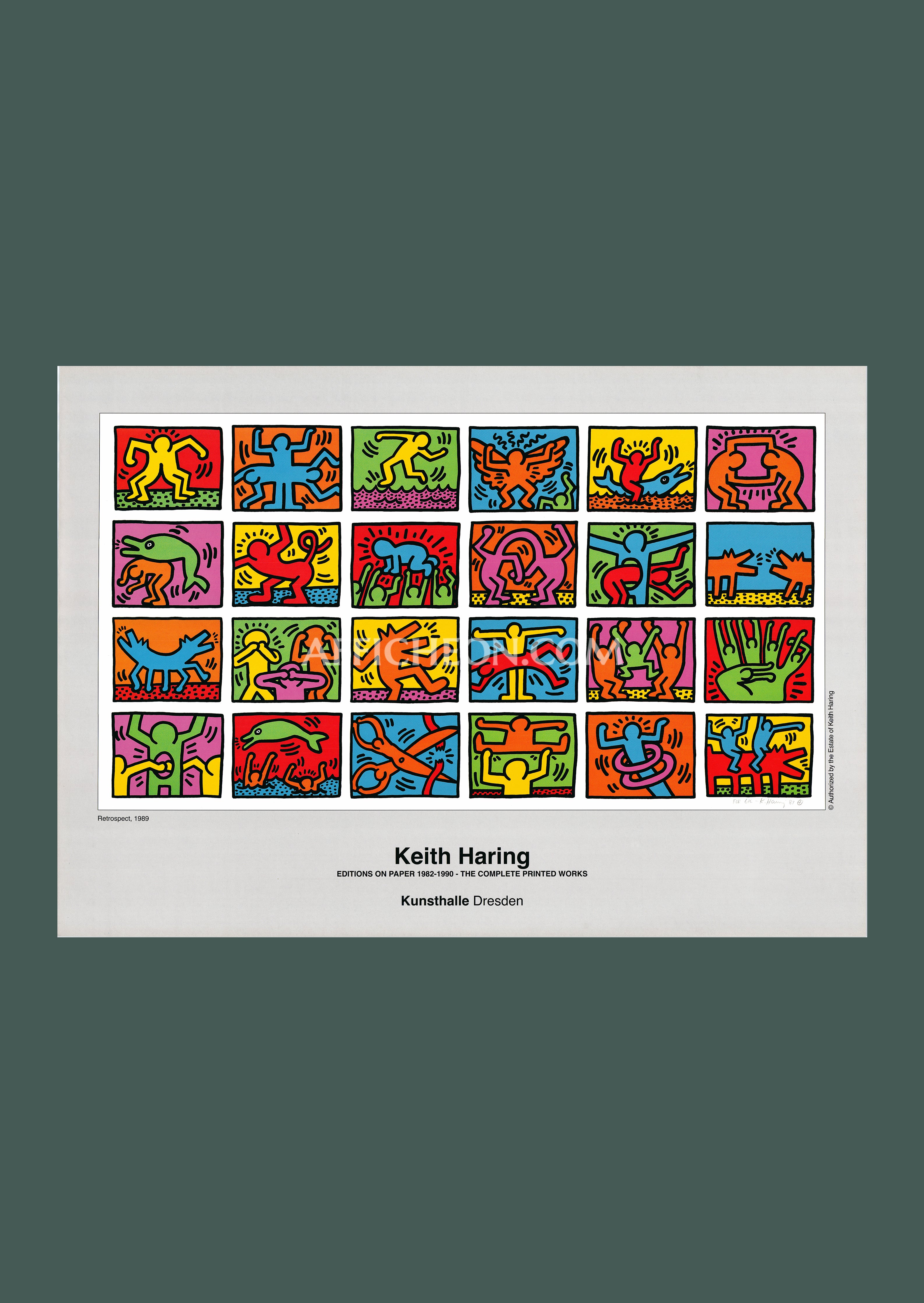 アート・デザイン・音楽 Nederlandsche Toegepaste Kunst 1989 Keith Haring Retrospect (Signed Print) 1989 | For Sale