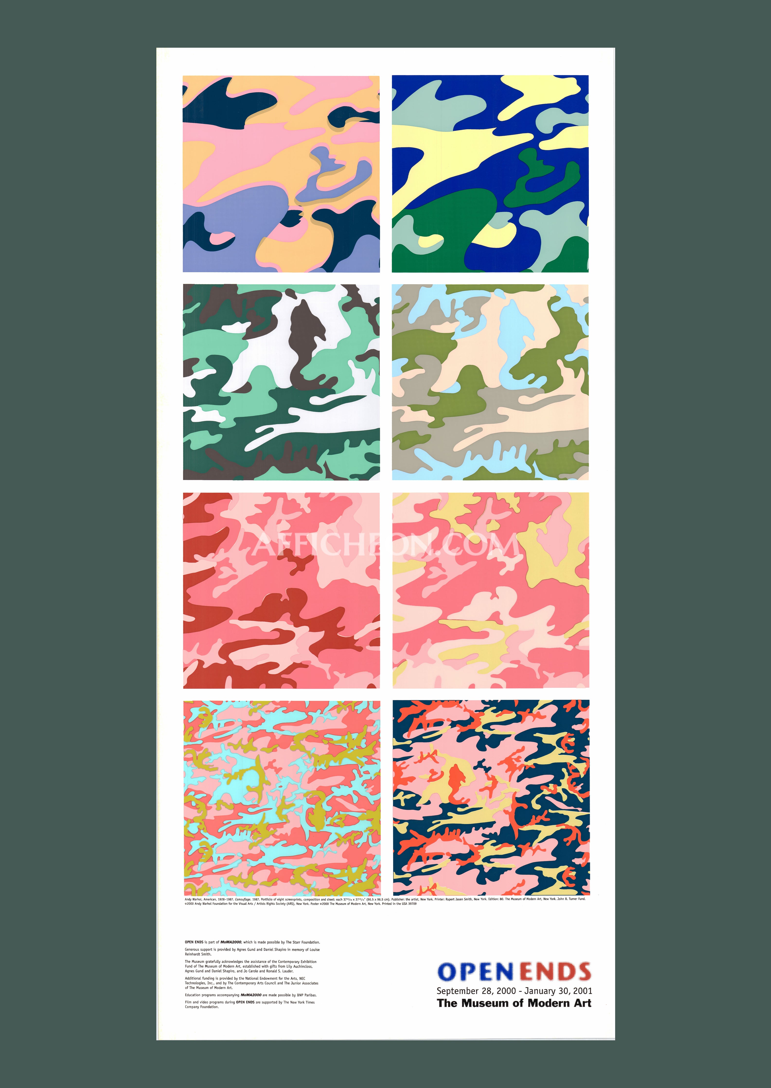 Andy Warhol 'Camouflage' 2000 Vintage Original Poster Print
