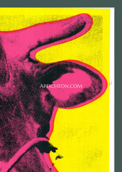 Andy Warhol: 'Cow Wallpaper (Yellow/Pink)' 1983 Silkscreen (Hand-signed)