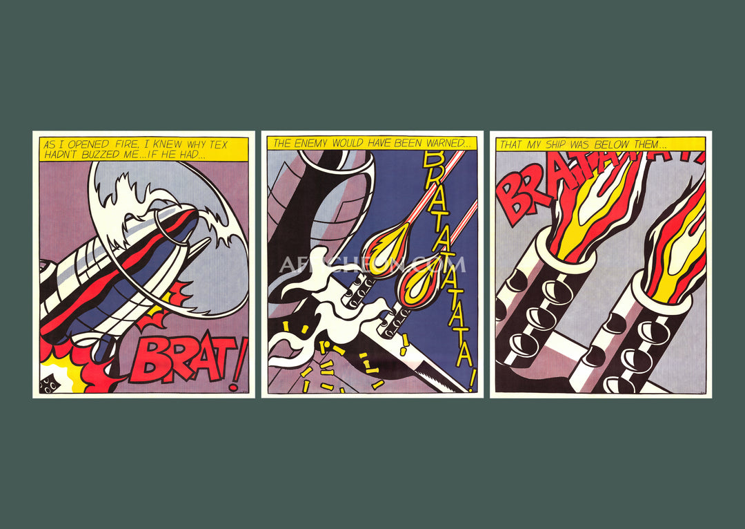 Roy Lichtenstein 'As I Opened Fire' 1983 Vintage Original Roy Lichtenstein 'As I Opened Fire' 1983 Vintage Original