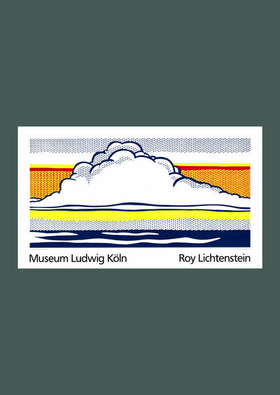 Roy Lichtenstein: 'Cloud and Sea' 1989 Offset-serigraph