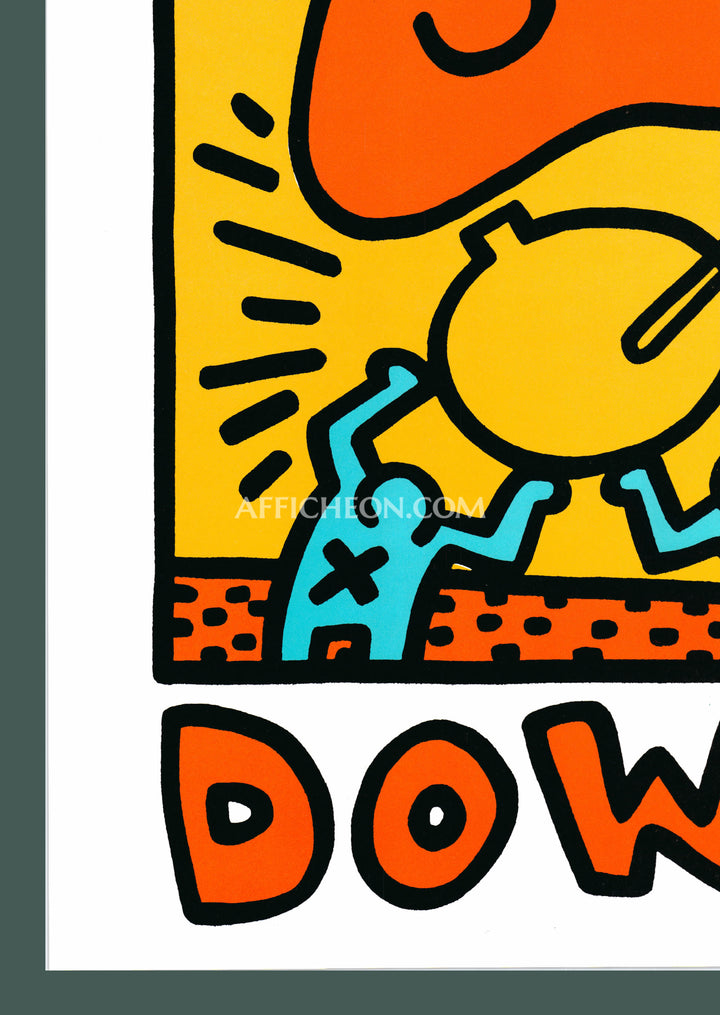 Keith Haring 'Crack Down!' 1986 Vintage Original Poster