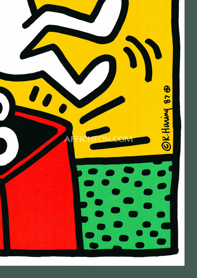 Keith Haring: 'Lucky Strike II' 1987 Offset-lithograph