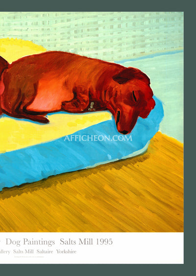 David Hockney: 'Dog Painting 38' 1995 Offset-lithograph