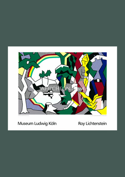 Roy Lichtenstein: 'Landscape with Figures and Rainbow' 1989 Offset-serigraph