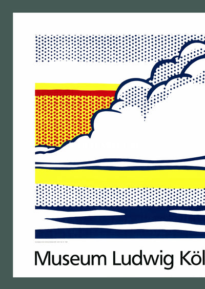 Roy Lichtenstein: 'Cloud and Sea' 1989 Offset-serigraph