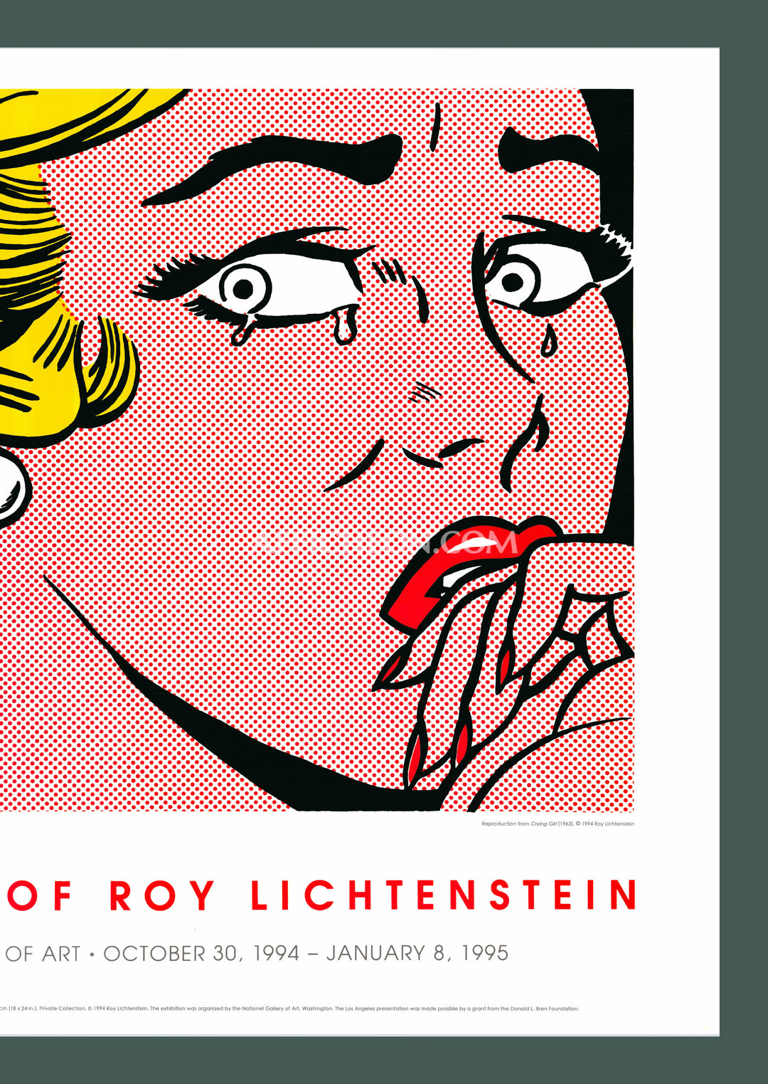 Roy Lichtenstein 'Crying Girl' 1994 Vintage Original Poster Print
