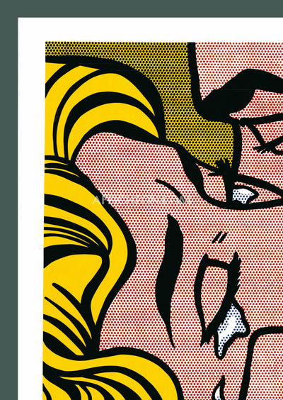 Roy Lichtenstein: 'Kiss V' 1990 Offset-lithograph