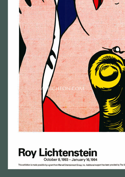 Roy Lichtenstein: 'The Kiss' 1993 Offset-lithograph