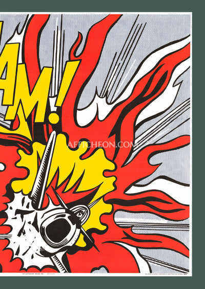 Roy Lichtenstein: 'WHAAM!' 1986 Offset-lithograph Diptych Set