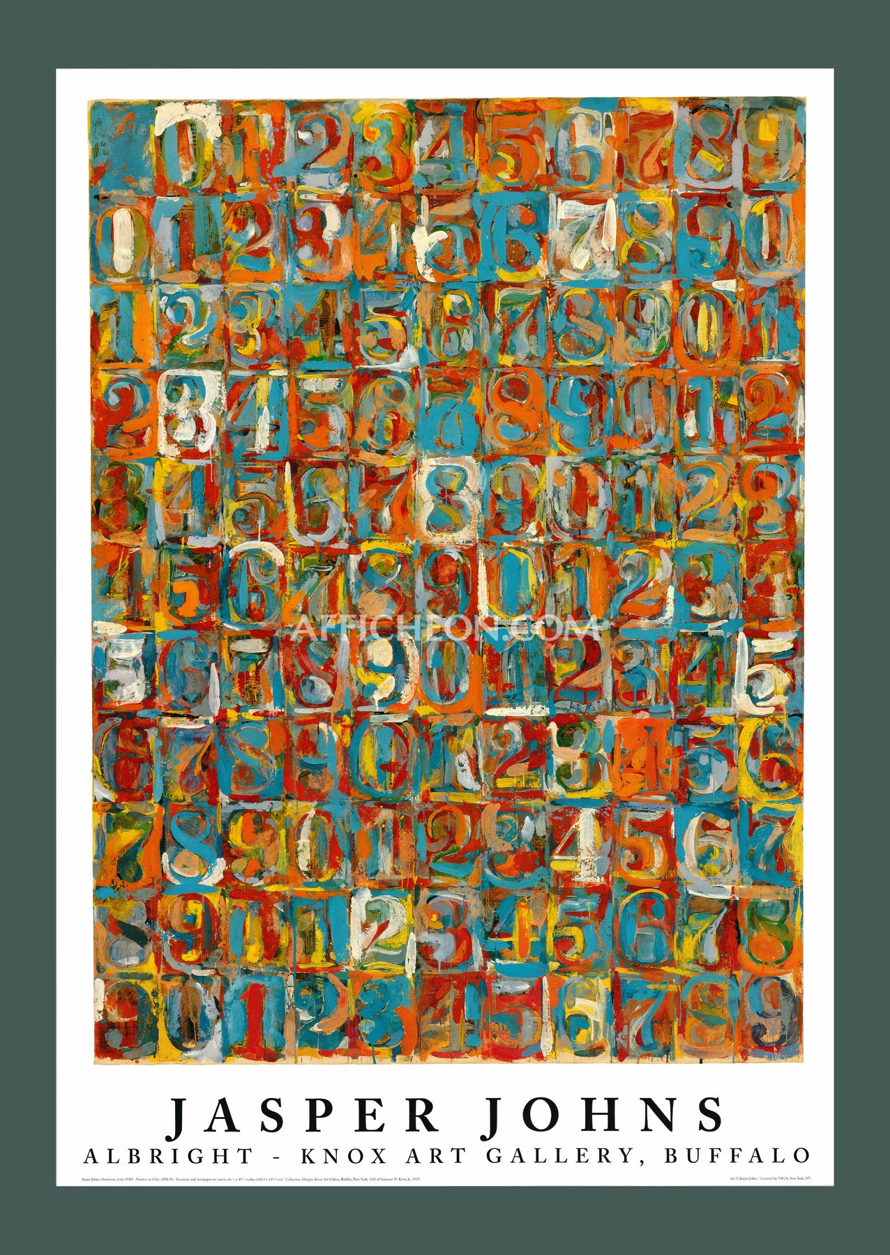 ジャスパー　ジョンズ Jasper Johns 'Numbers in Color' 1976 Vintage Original Poster