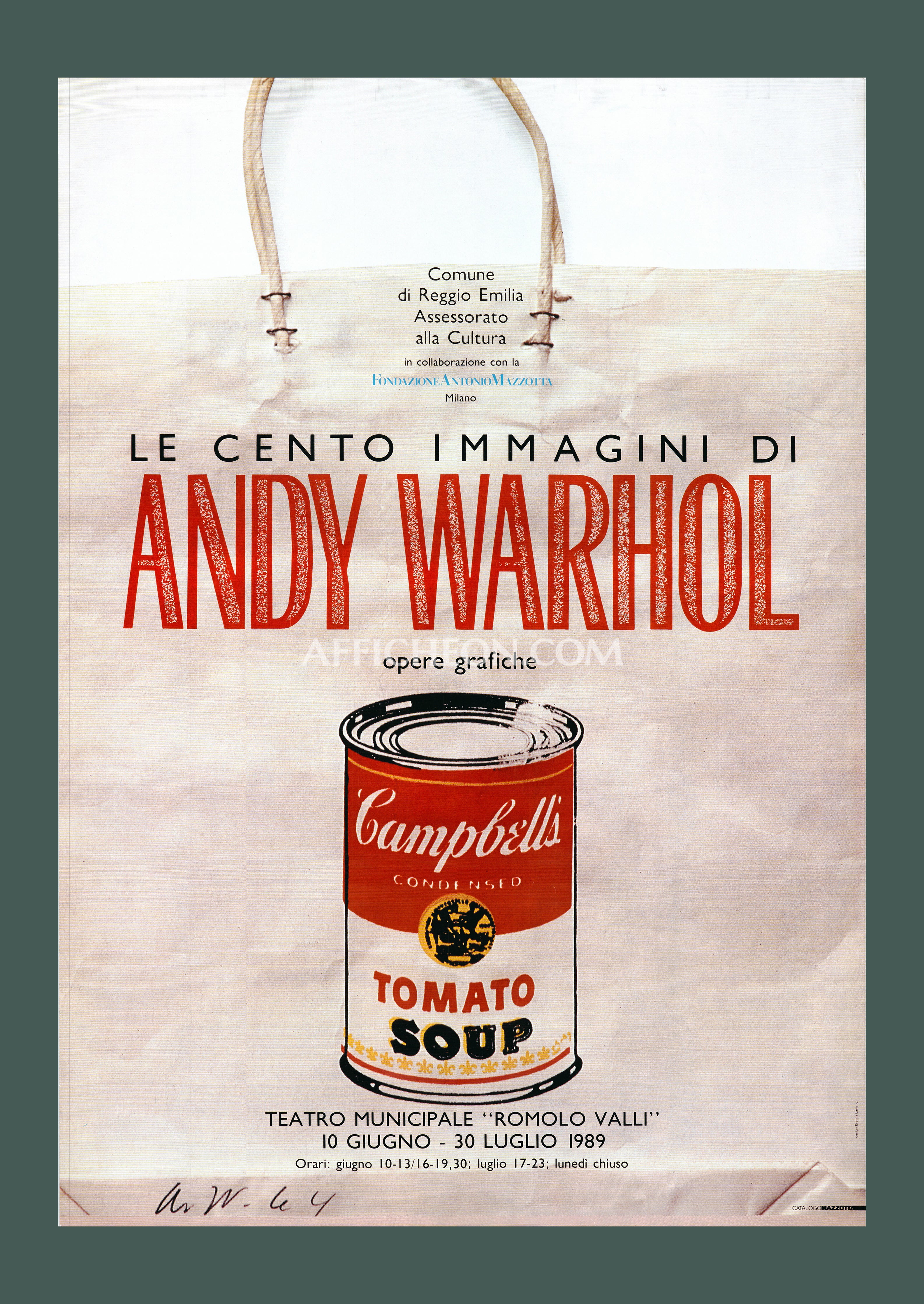 Andy Warhol 'Campbell's Soup on a Bag' 1989 Vintage Original Poster Print –  Afficheon