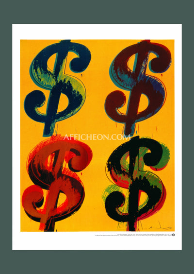 Andy Warhol: 'Dollar Sign (Four)' 1998 Offset-lithograph