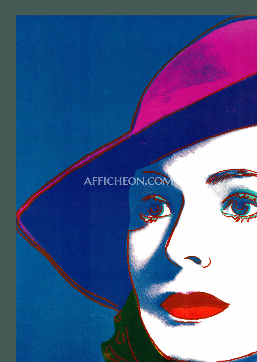 アート・デザイン・音楽 ANDY WARHOL PORTRAITS OF INGRID BERGMAN Andy Warhol 'Ingrid (With Hat)' 1993 Vintage Original Poster
