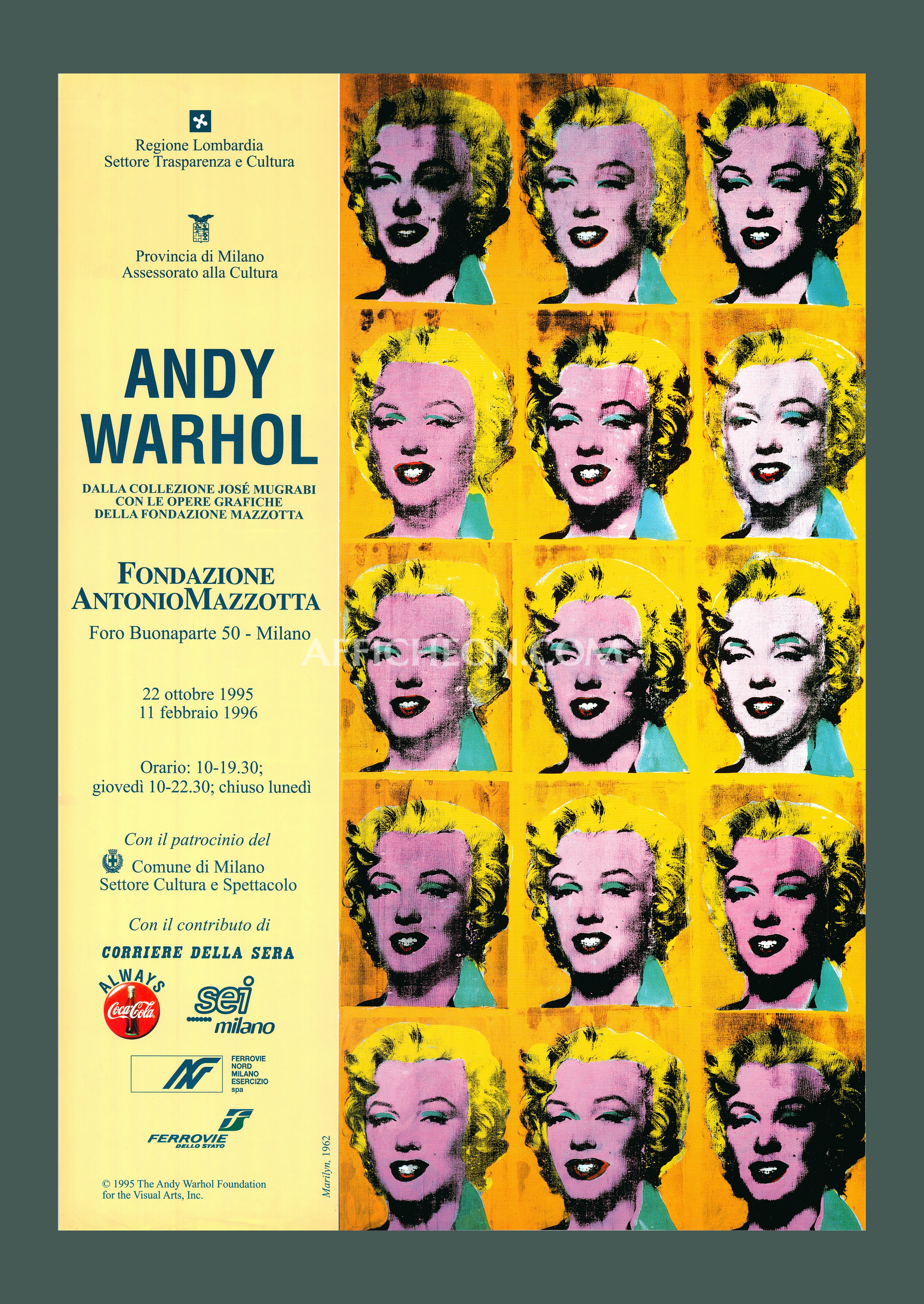 Andy Warhol - Martini Gallery, original vintage print on linen for Sale