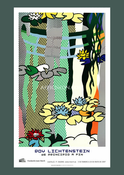 Roy Lichtenstein: 'Water Lilies with Japanese Bridge' 2007 Offset-lithograph