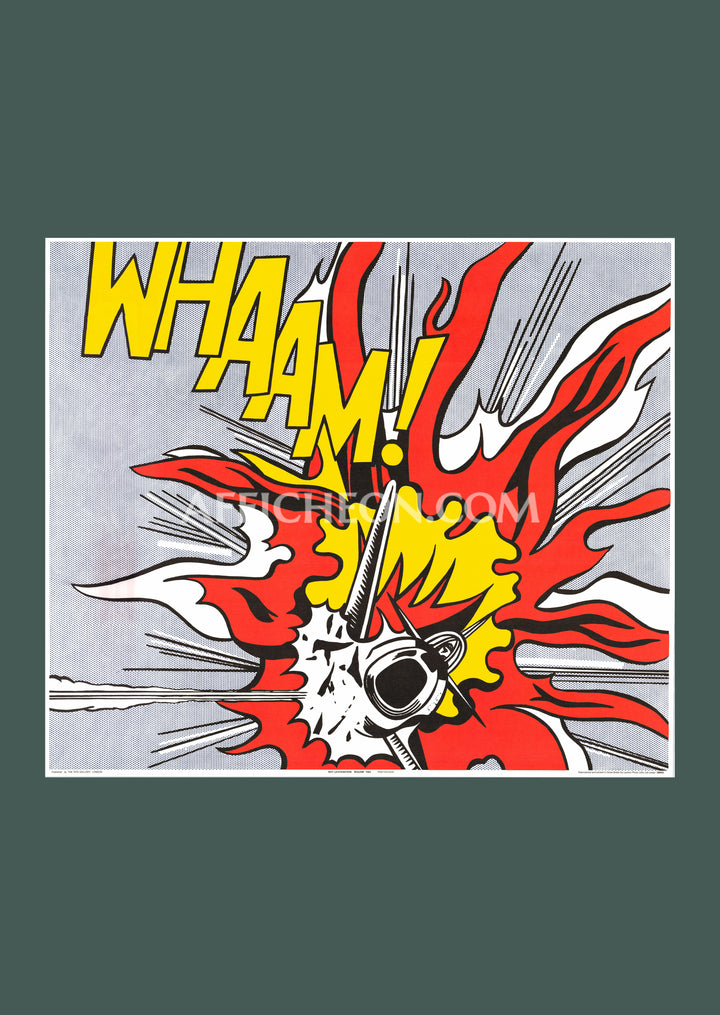Roy Lichtenstein 'WHAAM!' 1986 Vintage Original Poster Print